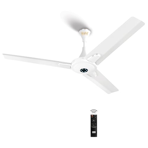 Click to enlarge KUHL Prima A7 1200mm Decorative 65% Power Saving BLDC Ceiling Fan with Remote | 29W | BEE 5 Star Rated & ISI Marked | High Air Delivery with LED Indicators | 2 Yrs Warranty |White