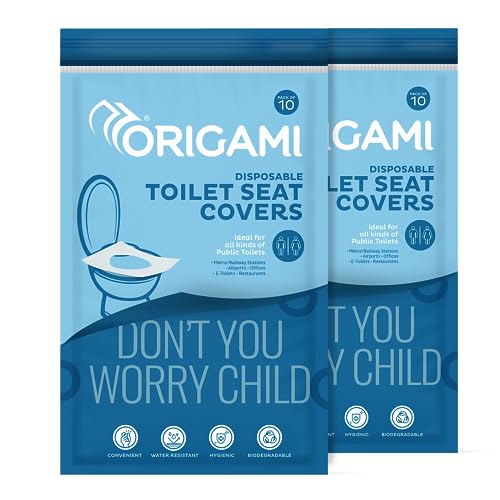 Origami Disposable Toilet Seat Cover | Pack of 2 | 10 Counts Each