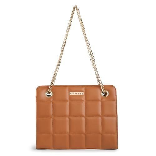 Caprese Zaha Medium Tote Bag for Women | Fits Up to 16 Inch Laptop | Stylish, Durable, Multi-Compartment Design for Work, Travel, Shopping | Comfortable Straps Shoulder & Handheld Bag