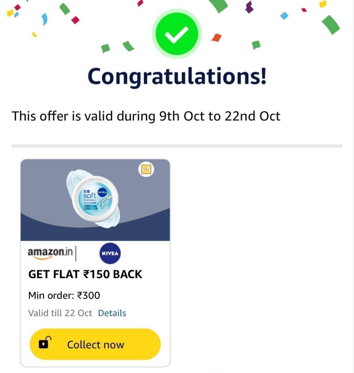 Spin & Win ₹150 Cashback On Nivea