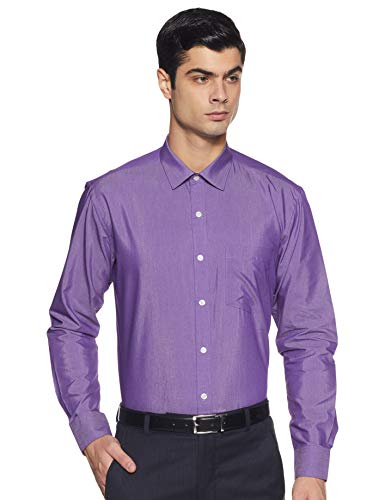 Amazon Brand - Symbol Men's Cotton Formal Shirt | Plain | Fu