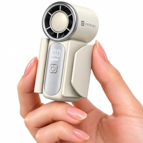 Portronics Toofan Nano Rechargeable Handheld Mini Fan, 3000mAh