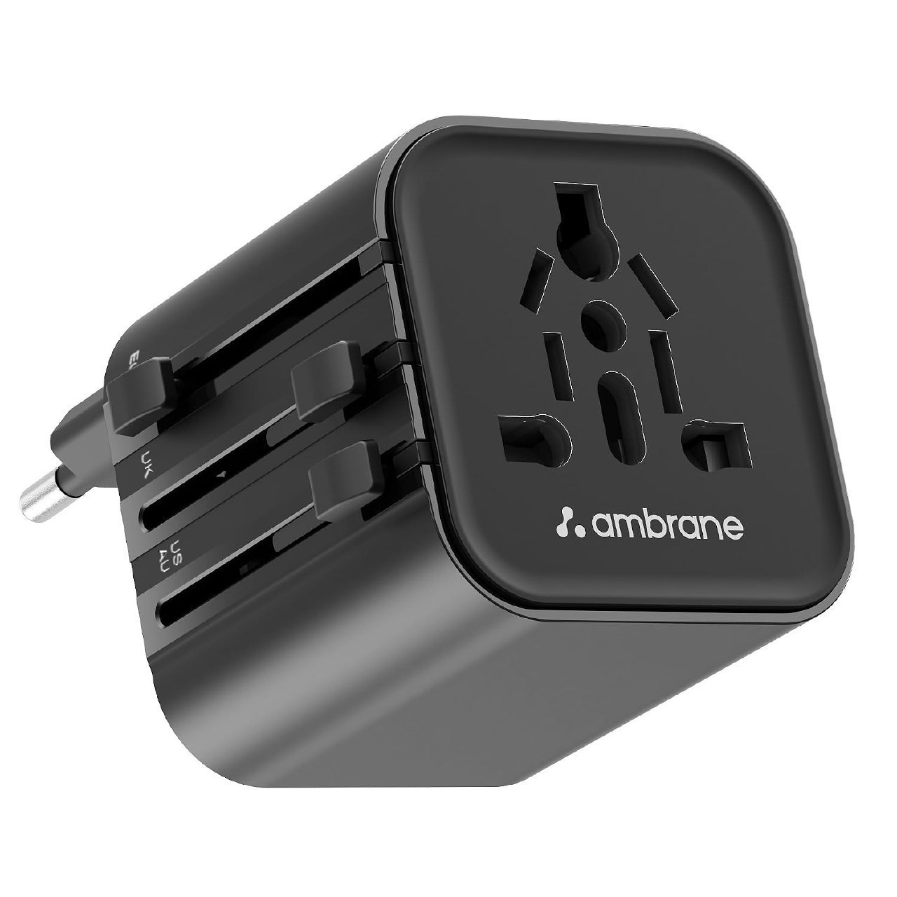 Ambrane Universal Travel Socket, International All in One Worldwide Travel Adapter Socket with 2500W