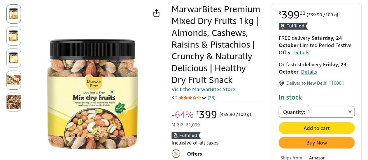 Mixed Dry Fruits 1kg