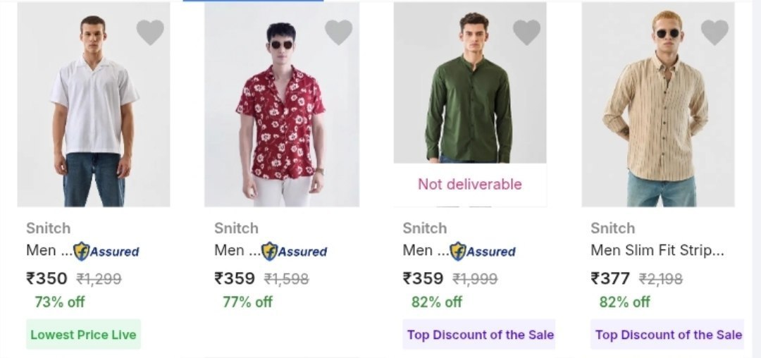 Upto 82% Off On Top Branded Shirts