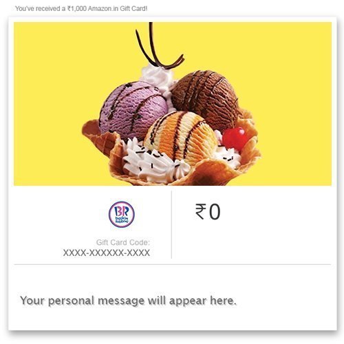 Baskin Robbins | Flat 16% Discount | E-Gift Card | Instant Delivery | Redeemable Online | 6 Months Validity