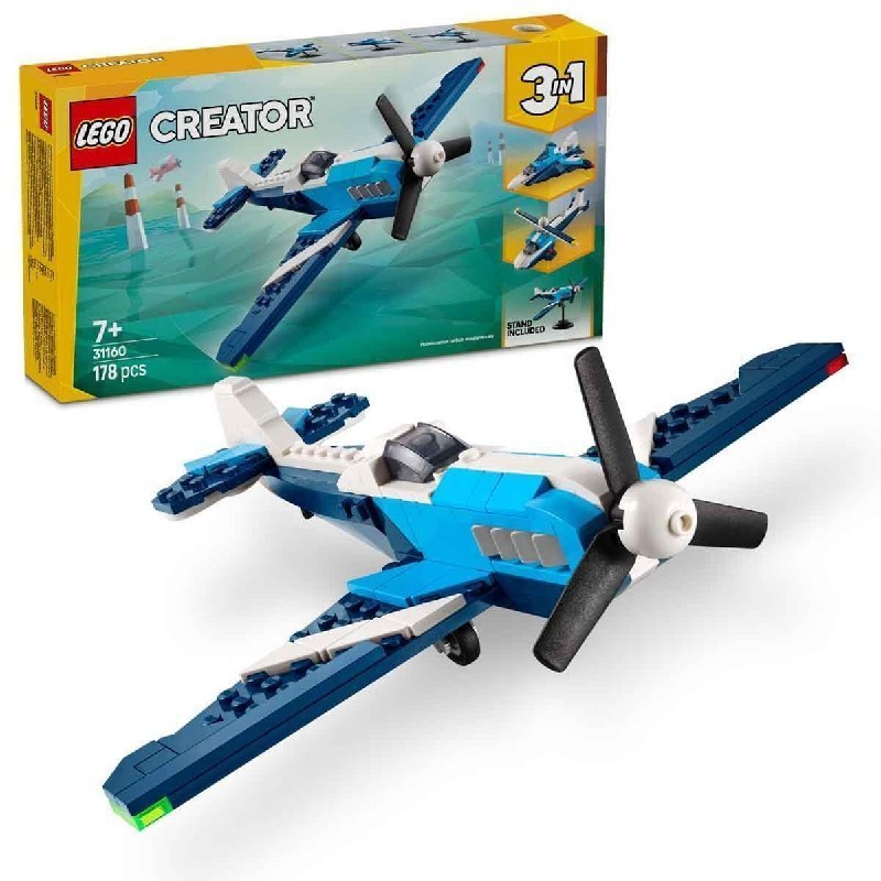 LEGO Creator 3in1 Aircraft: Race Plane Toy Vehicle Playset 31160