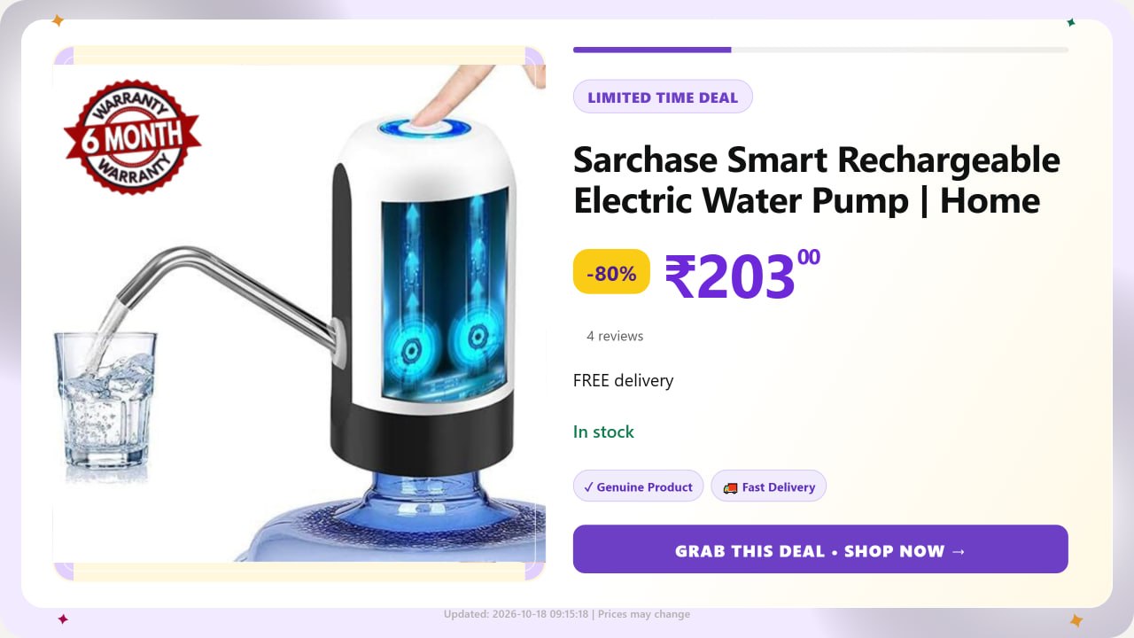 Smart Rechargeable Electric Water Pump