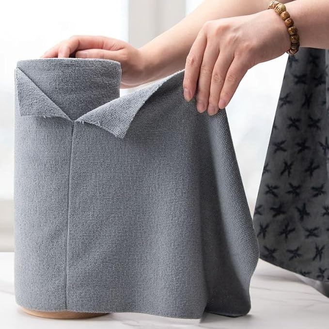 Shine Microfiber Cleaning Cloth Roll, 50Pcs, 10000 Times Washable - 10X Cheaper Than Paper Kitchen Towel Roll - Ultra Absorbent Lint Free Microfiber Cleaning Cloth for Kitchen - Tearable, Reusable