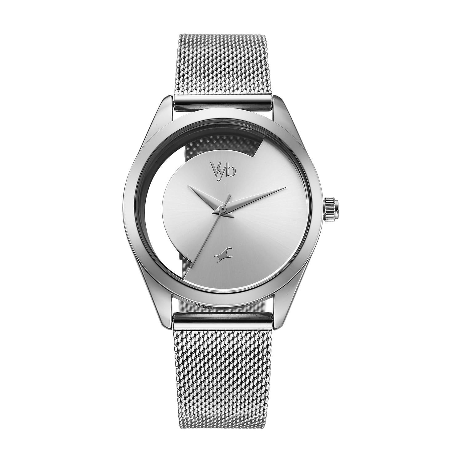 Fastrack Vyb Runway Quartz Analog Silver Dial Silver Stainless Steel Strap Watch for Women