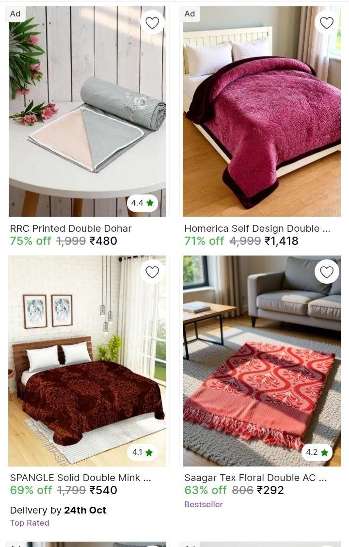 Blanket double bed