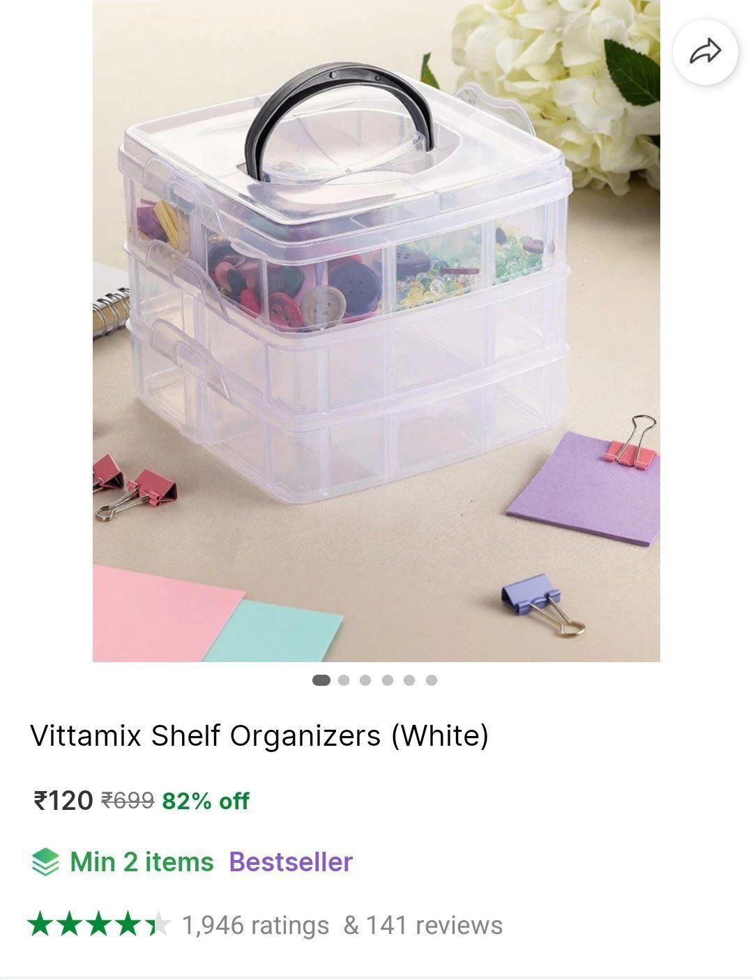 Vittamix Shelf Organizers(White)