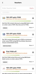 Bigbasket: 15% discount up to ₹225 using SBI Visa Global, Business, Classic & Gold Debit Card