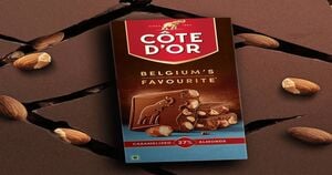 Click to enlarge Check out COTE D'OR Caramelized Almonds Milk Premium Belgian Chocolate Bar