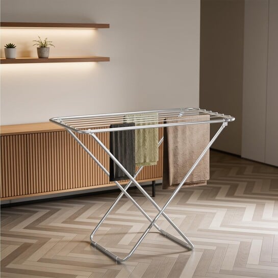 Click to enlarge amazon basics Mild Steel Cloth Drying Stand - Folding,