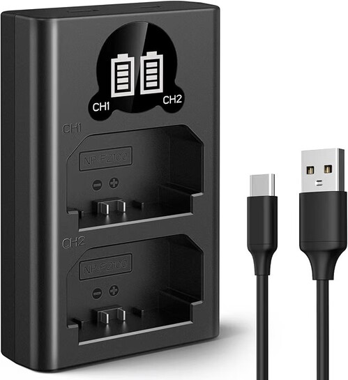 K&F Concept NP-FZ100 Battery Charger, Dual LCD Battery Charger
