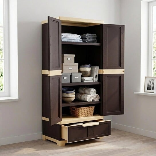 Nilkamal Freedom FMDR1BE Plastic Storage Wardrobe