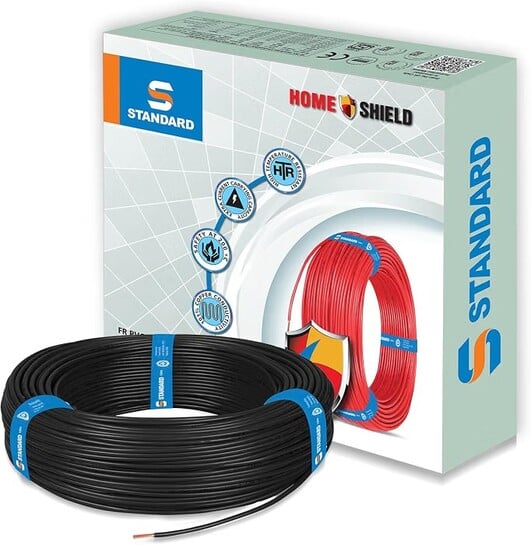 Click to enlarge Havells Standard 6.0 SQMM Black colour |High temperature Resistant|Flame Resistant| Copper conductive Wire