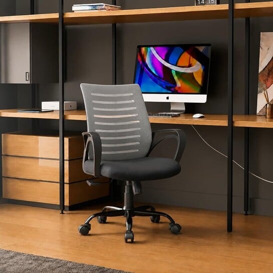 CELLBELL Desire C104 Ergonomic Mesh Office Chair for Home & Office | Mid Back Computer Chair