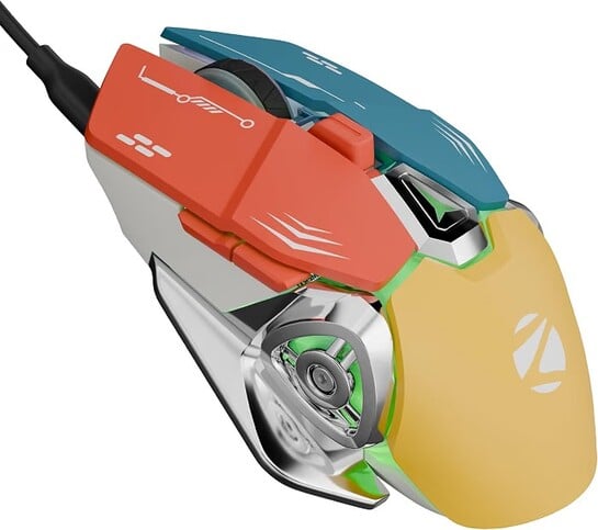 Zebronics Transformer M Plus Wired Gaming Mouse, Up to 12800 DPI, 6 Buttons with a 6-Level DPI Switch