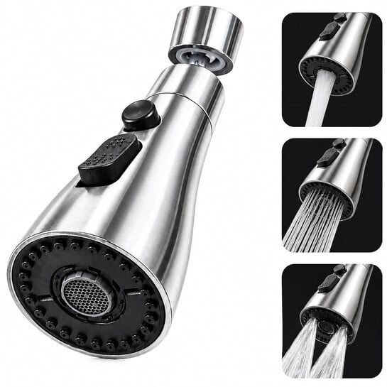 Click to enlarge HOMEBASIC Kitchen Tap Extender @ ₹229 Only | 85% OFF on ₹1,499 MRP | 360° Rotating!