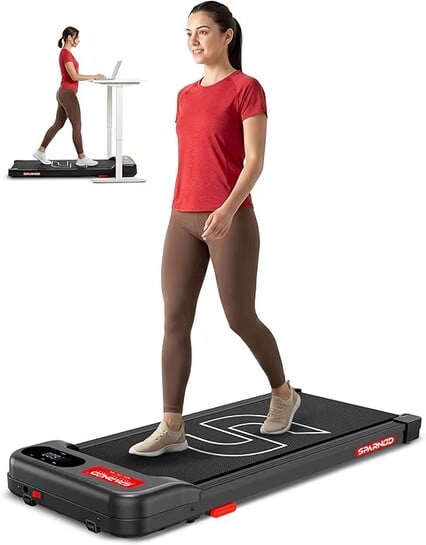 Sparnod Fitness STH-3001 Walking Pad for Home Use, 2.5 HP Motor 1–6 km/h Speed