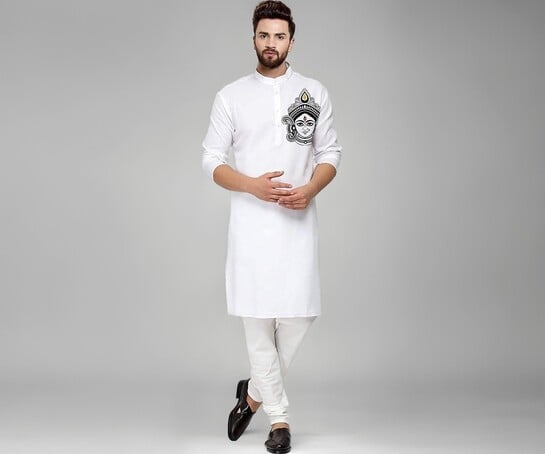 Men's Digital Printed Kurta for Festival Navratri Pooja