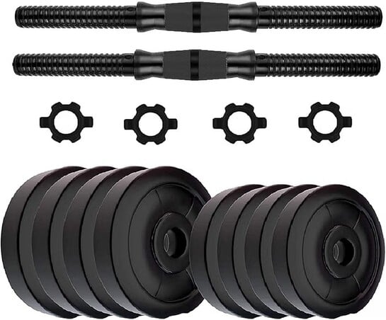 APTITUDE Home Gym Set, Dumbbell Set, Adjustable Dumbbell Set (4 kg - 20 kg),  (12 KG COMBO)