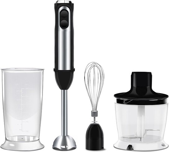Wipro Elato FMB 204 Hand Blender with Chopper and Whisk|Powerful 200 Watt Copper Motor With Rust Free Steel Arm|3 in1 Multi-functional Mode