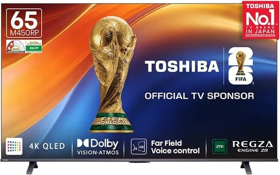 Toshiba 164 cm (65 Inches) 4K Ultra HD Smart QLED TV | Dolby Atmos, HDR10+ | 24W Powerful Speakers