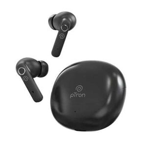 pTron Bassbuds Tunes V2 In-Ear TWS Earbuds with Stereo Sound-Type C Charging & IPX5 (Black)