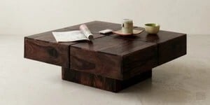LOONART Solid Wood Coffee Table | Wooden Center Table | Sheesham & more 100 % coins back