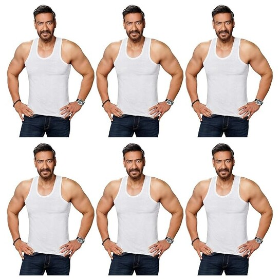 Click to enlarge Amul Comfy Men’s Vest | 100% Cotton , Pack of 6 @317