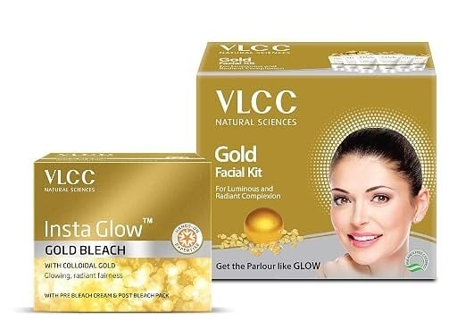 VLCC Gold Facial Kit (60 g) with Free Gold Bleach, 30 g