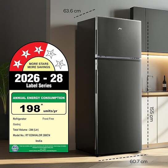 Click to enlarge Godrej 244 L 3 Star 5 Years Comprehensive Warranty New Launch | 6-in-1 Freezer Convertible