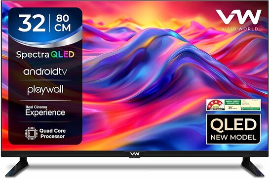 Visio World VW 80 cm (32 inches) Smartchoice Spectra Series HD Ready Smart QLED Android TV VW32AQ3
