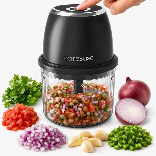 HOMEBASIC Cordless Electric Mini Chopper 350ml @ ₹676 | 6% Coupon | 52% OFF on ₹1,499 MRP!