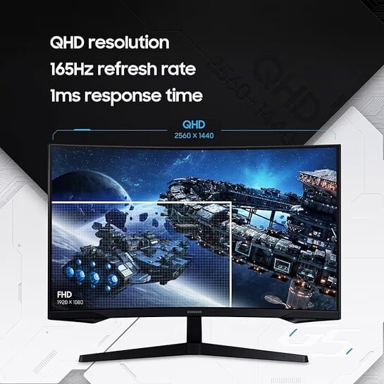 Click to enlarge Samsung 27" (68.5cm) Odyssey G5 2K Curved Gaming Monitor