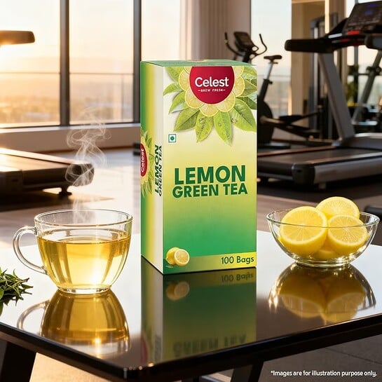 Celest Lemon Green Tea for Weight Loss - 100 Teabags | Green Tea