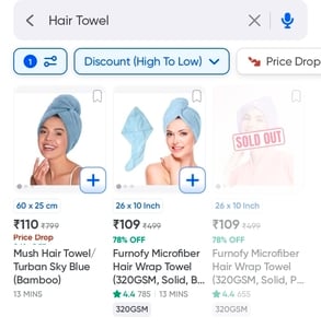 Swiggy Instamart | Search Towel , Hair Towel | Mush Hair Towel/Turban Sky Blue (Bamboo)