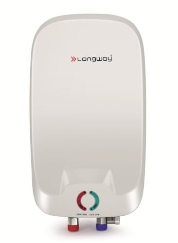 Click to enlarge Longway Zyro 5.5 Ltr 5-Star Instant Water Heater Geyser | Anti-Rust SS Tank, Multi-Safety System for Kitchen & Bathroom (White)