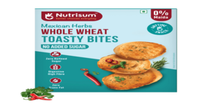 Nutrisum Whole Wheat Toasty Bites - Mexican Herbs , 150 gm