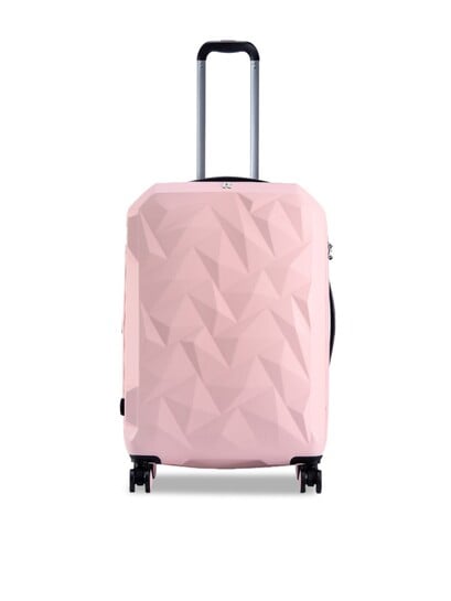 Buy IT Luggage Pink Textured Hard Sided Medium Trolley Bag - Trolley Bag for Unisex 19388638 | Myntra