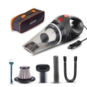 Click to enlarge AGARO Car Vacuum Cleaner, Portable, Handheld, 12V DC /106W, 4.5KPA Power Socket, 14.7ft Long Cord,Stainless Steel Filter, Black CV1077