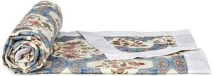 Amazon Brand - Solimo Single Microfiber Quilt|100% Microfiber Exterior|120 GSM|for Mild Winters and Ac Rooms (Lavender Meadow)