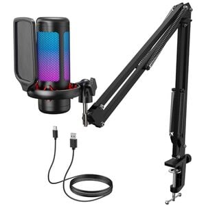 [Apply 2% Coupon] TONOR TC310+ RGB USB Condenser Mic with Boom Arm | Quick Mute | Pop Filter | Shock Mount | Gaming & Streaming