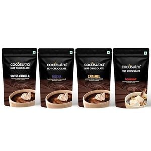 [Apply ₹250 Coupon] COCOSUTRA Hot Chocolate Mix Combo | 4 Flavours | 400g Pack