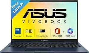 ASUS Vivobook 15 (2026) 15.6" FHD Thin & Light Laptop – Intel Core 3 100U, 8GB/512GB SSD, Windows 11, Office 2024 (Quiet Blue, X1504VAP-BQ1322WS)