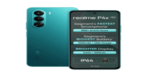Realme P4x | 6 GB RAM & 128 GB Storage | 7000 mAh Battery | 50 MP + 2 MP Rear Camera | 6.72" Display | Lake Green on Instamart