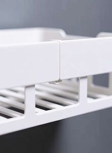 Shopitech shopitech pack of 2 pcs shelf rack kitchen plastic wall shelf 2 bathroom shelf utensil kitchen rack